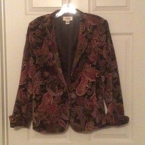 Talbots cotton/silk fabric, paisley. Size 10.